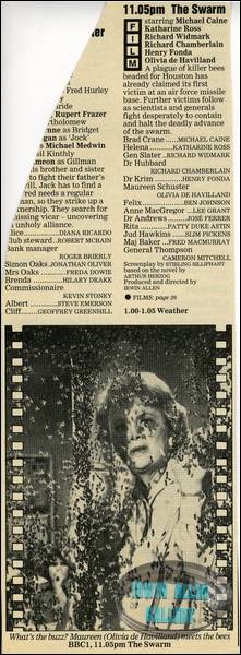 Olivia de Havilland in The Swarm