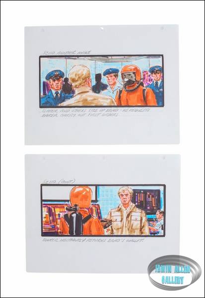 Lot #112 Swarm Original Storyboard Illustrations
