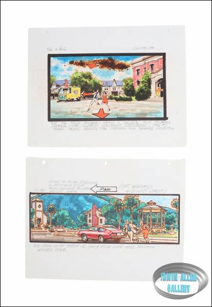 Lot #136 Swarm Original Storyboard Illustrations