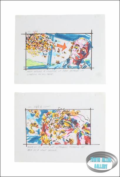 Lot #153 Swarm Original Storyboard Illustrations