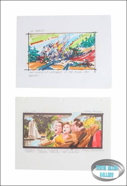 Lot #154 Swarm Original Storyboard Illustrations