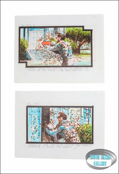 Lot #180 Swarm Original Storyboard Illustrations