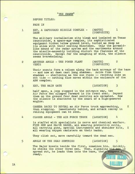 The Swarm Script Page 1
