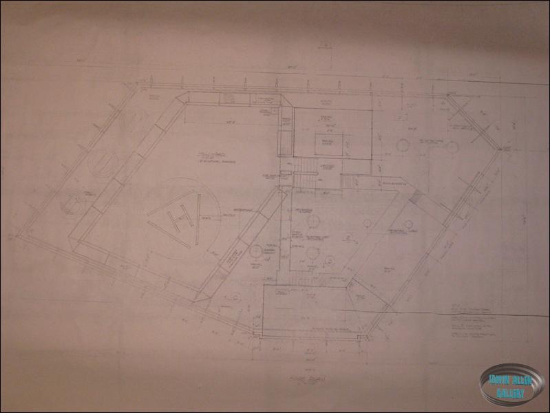 Blueprint of Heli-pad and roof