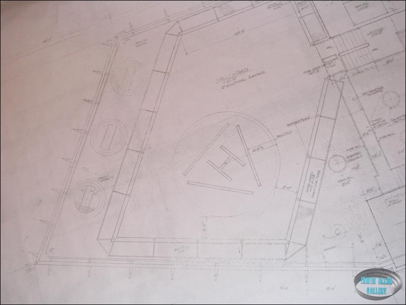 Blueprint of Heli-pad and roof