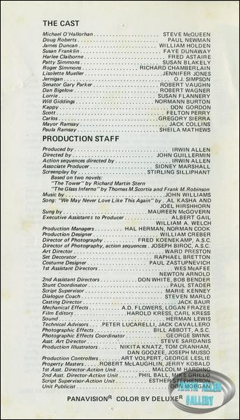 British Promotional Leaflet for The Towering Inferno