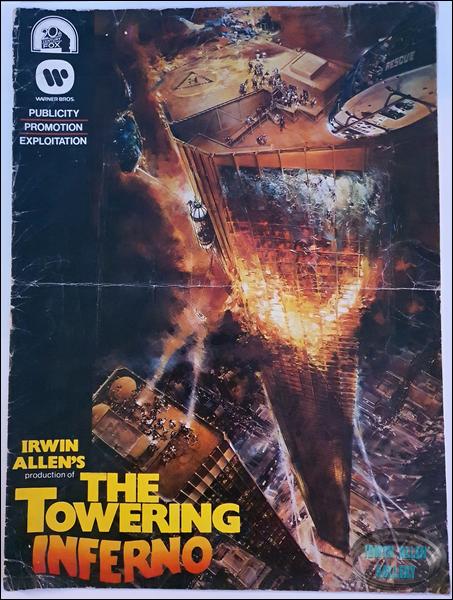 Large Towering Inferno Pressbook Cover