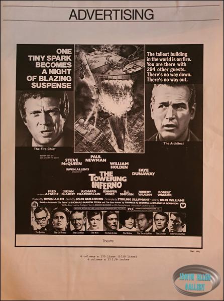 Large Towering Inferno Pressbook