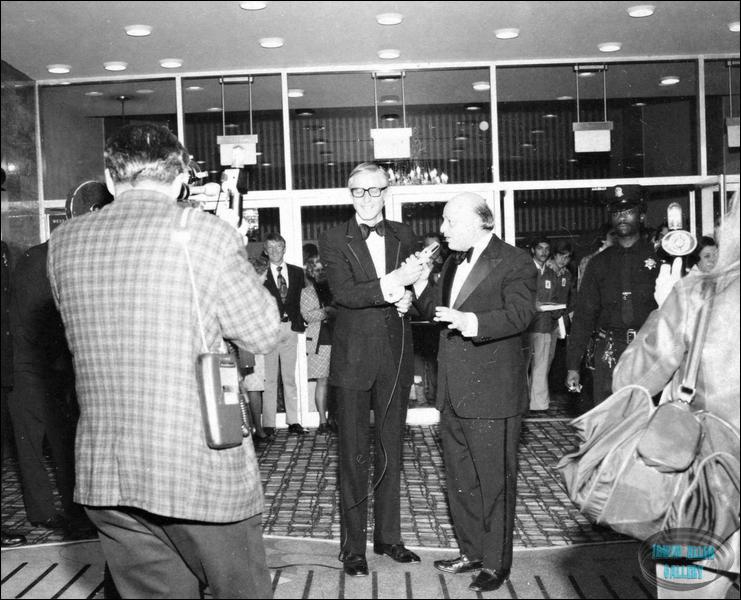 Mayor Joseph Alioto being interviewed