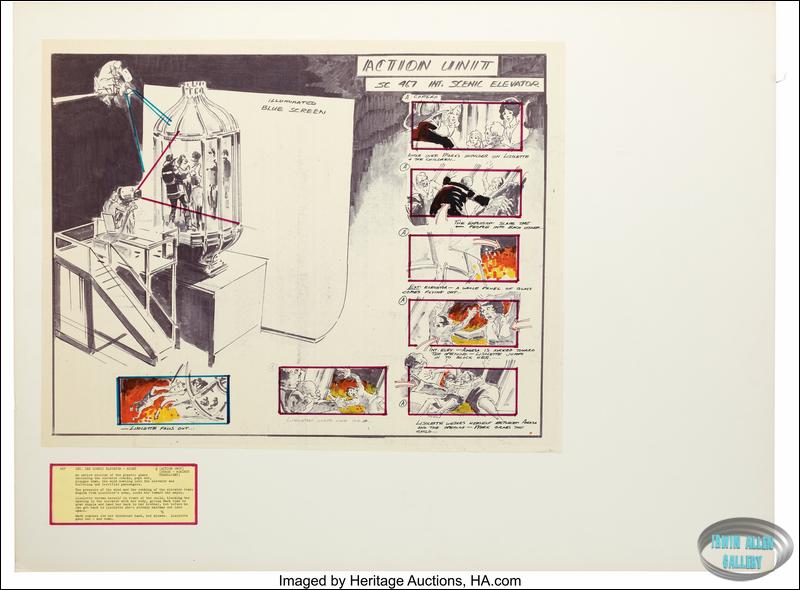Storyboard of Scenic Elevator Blue Screen