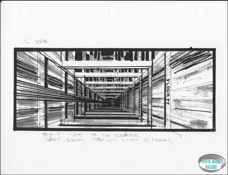 Scene 358 - Down elevator shaft