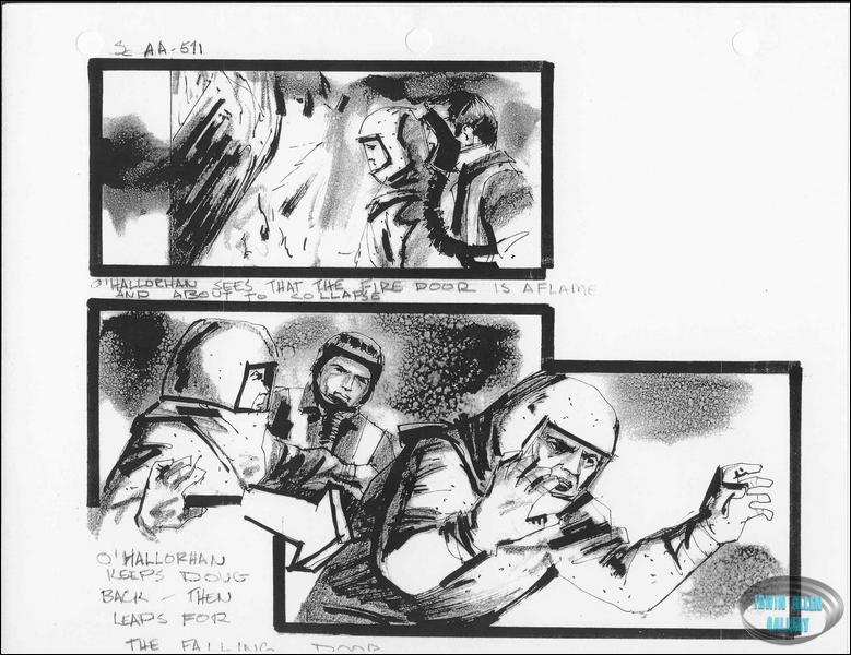 Scene 571 - O'Hallorhan protects Doug from fire door