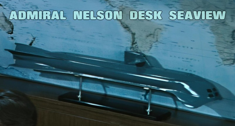4 foot Seaview model on Admiral Nelson's Desk in the Voyage to the Bottom of the Sea Movie (1961)