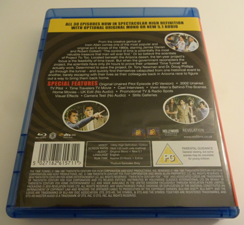 The Time Tunnel UK Blu-Ray Set Back Cover 