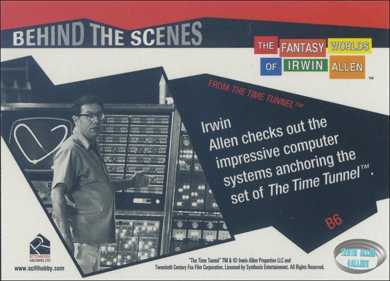 Time Tunnel Behind the Scenes Card #B6 Back