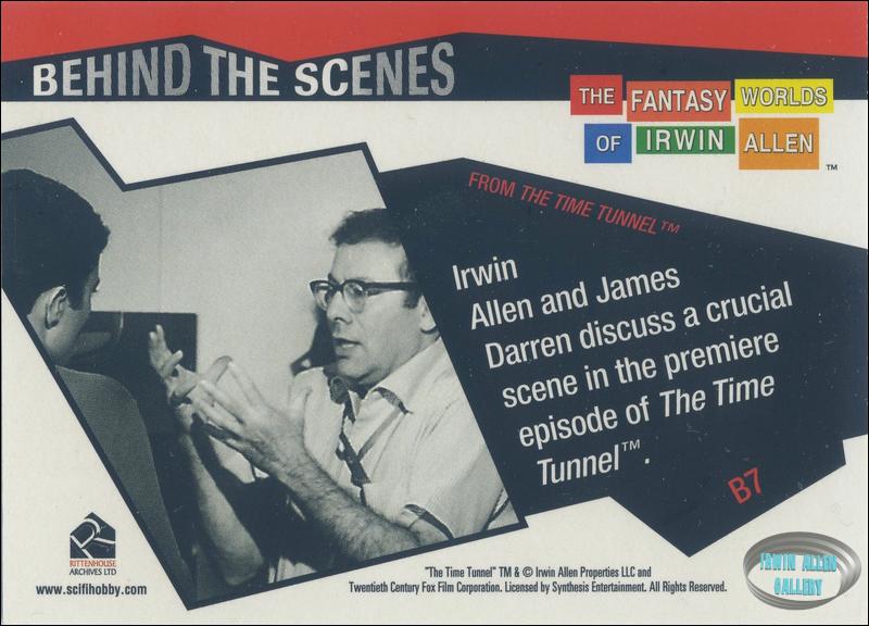 Time Tunnel Behind the Scenes Card #B7 Back