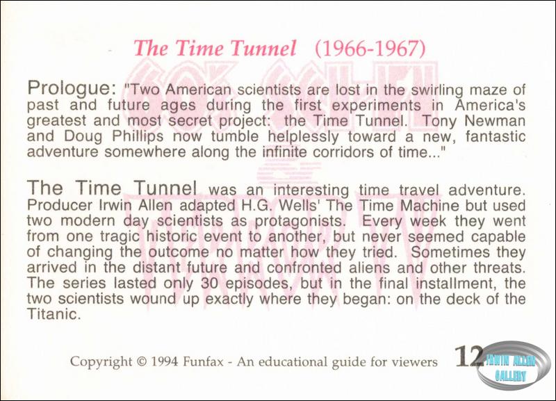 Funfax Time Tunnel Card #12 Back