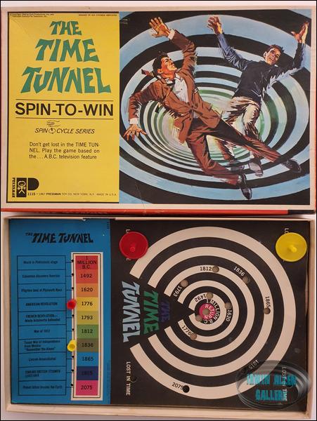 Time Tunnel Spin-To-Win Game Box and Board