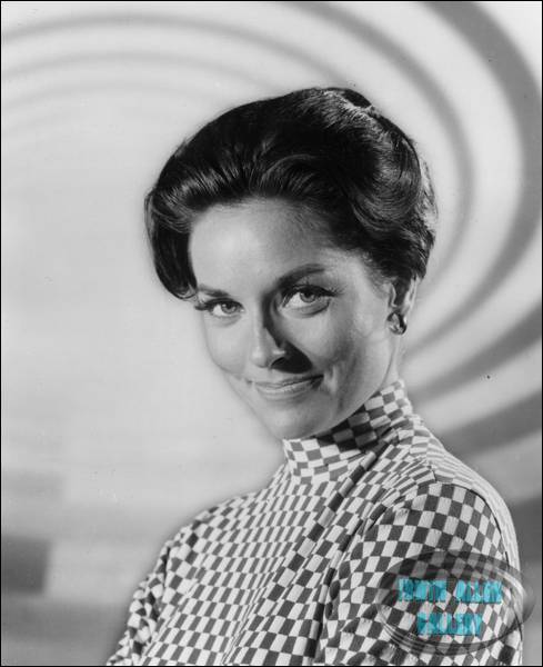 Lee Meriwether in front of the Time Tunnel