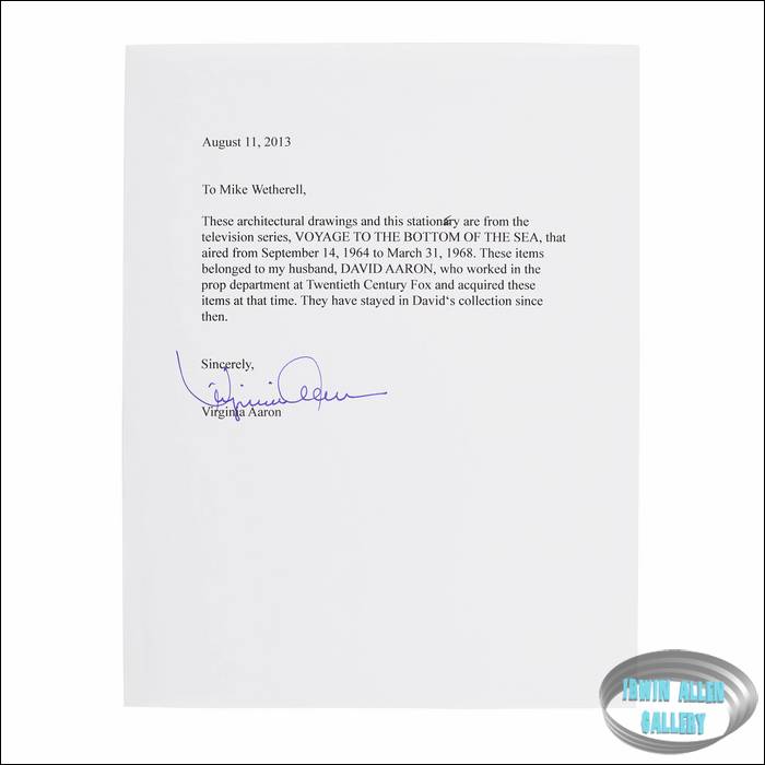 Seaview Blueprints Letter