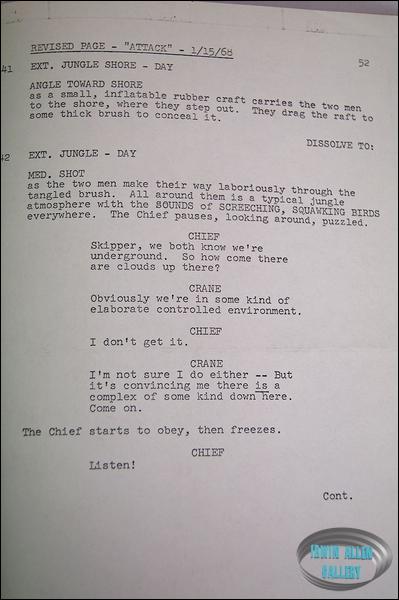 Richard Basehart Script for Attack