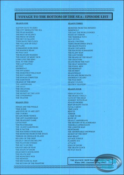 Seaview Fact Sheet 1 - Episode List