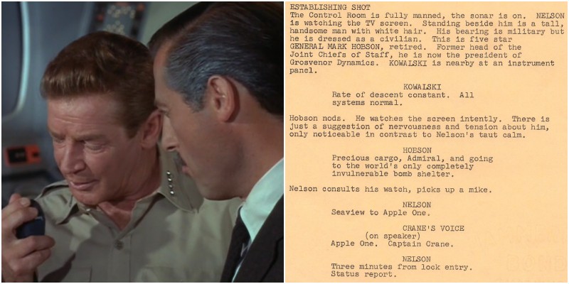 Deadliest Game script reference to Diving Bell call sign Apple One